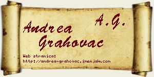 Andrea Grahovac vizit kartica